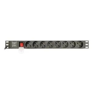 Gembird EG-PDU-014-C14 PDU de Distribución de Energía 8 Salidas AC 1U Negro