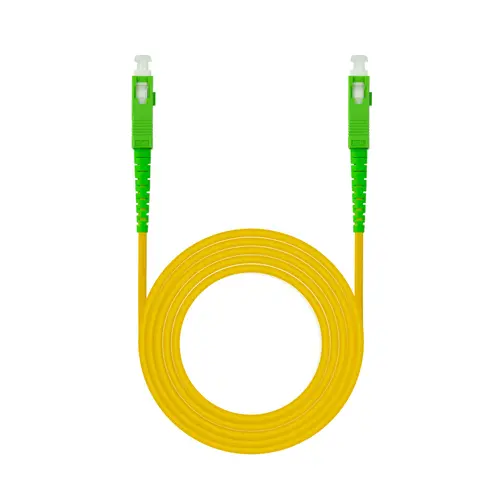 Nanocable Cable Fibra Monomodo SC/APC-SC/APC LSZH 3m Amarillo