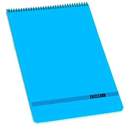 Enri Cuaderno Espiral Superior Oficina 80H 4X4 Tapa Blanda Azul