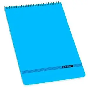 Enri Cuaderno Espiral 80H 4x4 Tapa Blanda Azul