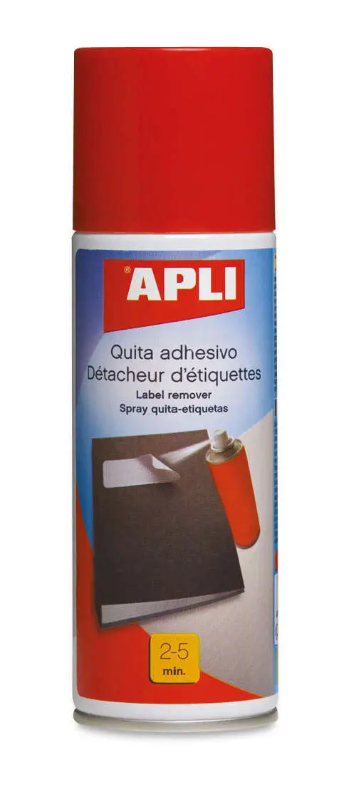 Apli Spray Quita Adhesivo 200ml - Elimina Residuos de Adhesivo en Madera, Cerámica, Cristal, Metal y Plástico