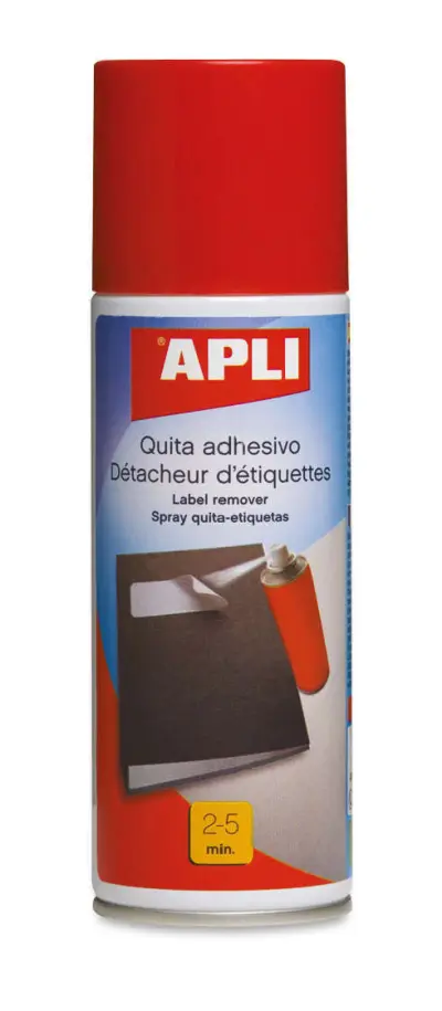 Apli Spray Quita Adhesivo 200ml - Elimina Residuos de Adhesivo en Madera, Cerámica, Cristal, Metal y Plástico