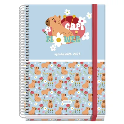 Dohe Agenda Escolar Prime Capi Flower A5 Semana Vista 26/27 Espiral 15x21cm