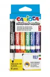 Carioca Pack de 6 Rotuladores para Pizarra Blanca - Punta de Ø 4.5mm - Colores Surtidos