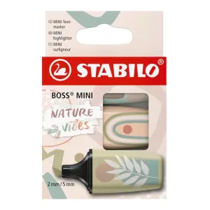 Stabilo Boss Mini Naturevibes Pack de 3 Marcadores Fluorescentes 2-5mm Tinta Agua