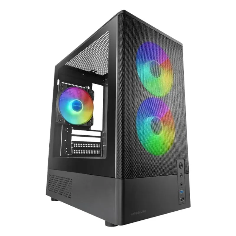 Mars Gaming Mconyx Caja MicroATX Negra Lateral Cristal Frontal Mesh GPU 292mm