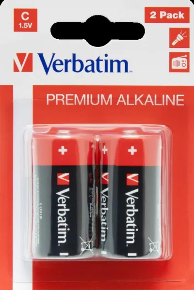 Verbatim Pilas Alcalinas C LR14 - Pack de 2 Unidades