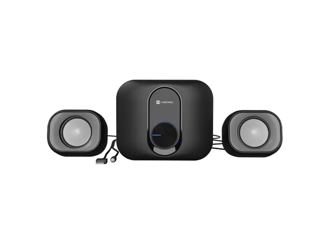 Natec Pug Altavoces 2.1 11W RMS con Subwoofer Dedicado - Alimentación USB - Negro