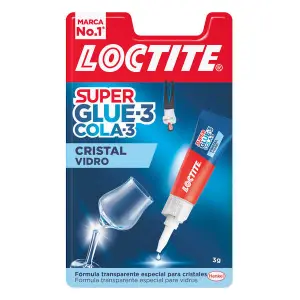 Loctite Superglue-3 Cristal 3gr - Adhesivo Líquido para Cristal y Metal