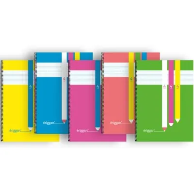 Eriggan Cuaderno Espiral 80H Folio 90gr 4x4mm Tapa PP