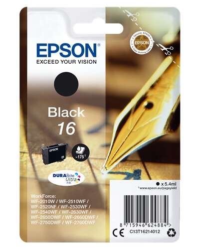 Epson T1621 Negro Cartucho De Tinta Original - C13T16214012