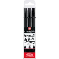 TALENS SAKURA ROTULADORES PIGMA CALLIGRAPHER NEGRO ESTUCHE 3 UD