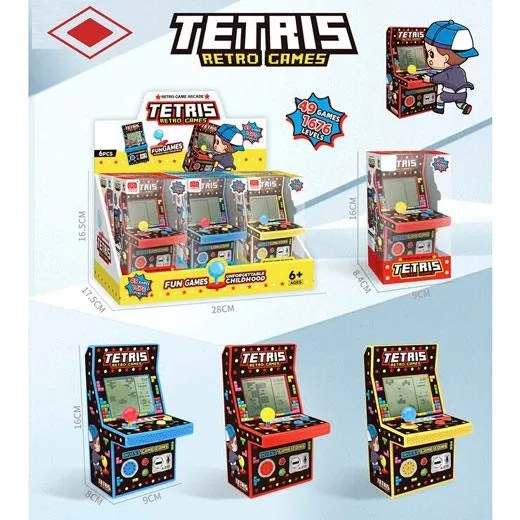Roymart Maquinas Marcianitos Tetris 49 Juegos Expositor 6 Ud