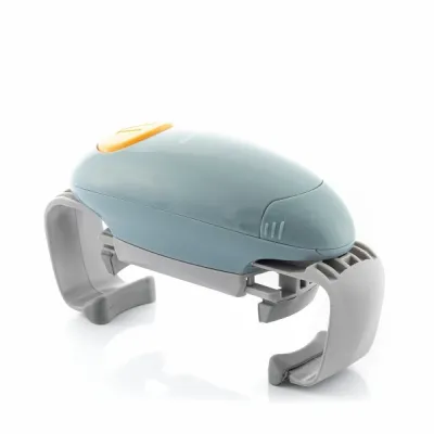 InnovaGoods Lloucan Abridor Eléctrico de Botes y Tarros Automático, 19.5x10.8x6.7cm, Gris y Azul