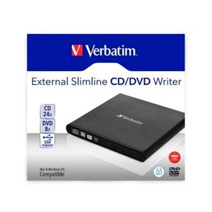 Verbatim Grabadora Y Lector Externo De Cd/Dvd Slimline , Compatible Con La Tecnología De Archivado Mdisc , Alimentación A Través Del Puerto Usb 2.0