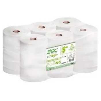 GC ECOLOGIC+ Papel Higiénico Industrial Reciclado 2 Capas Ø170mm 124m Pack 18 Rollos