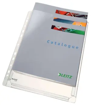 Leitz Pack de 5 Fundas Fuelle A4 PVC Liso Multitaladro-11 Transparente 200 Hojas 170 Micras