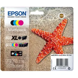 Epson Tinta Multipack BK/C/M/Y 603XL para XP-2100, 3100, 4100 / WF-2830DWF, 2850DWF