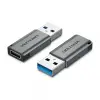 Vention Adaptador USB 3.0 Macho a USB-C Hembra Gris