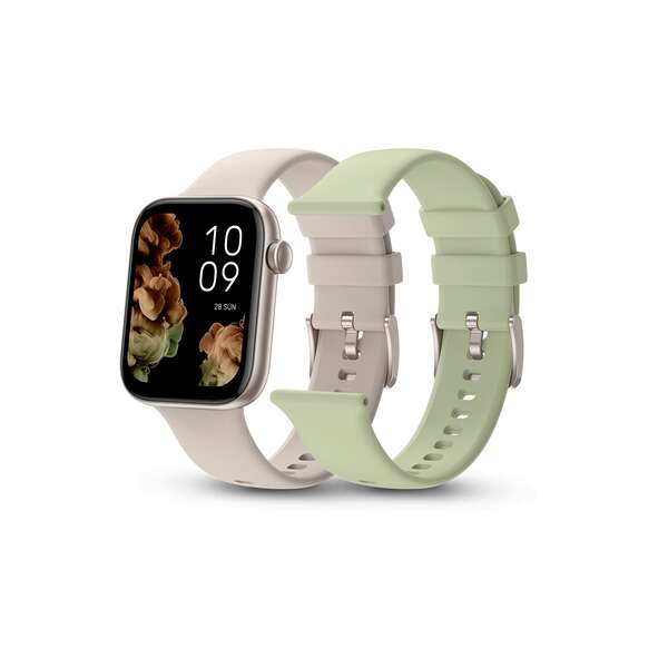 Spc Smartee Duo 2 Reloj Inteligente Smartwatch Pantalla Amoled Cuadrada 1.78" - Mas De 100 Modos Deportivos - Monitoreo De Salud - Resistencia Ip68 - Color Beige