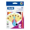 Milan Pack de 12 Rotuladores Punta Fina 2mm Tinta al Agua Colores Surtidos