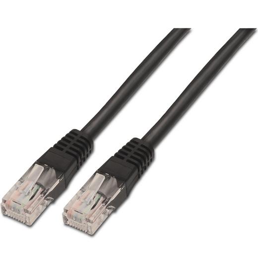 Aisens Cable De Red Latiguillo Rj45 Cat.6 Utp Awg24 Negro 0,5 M