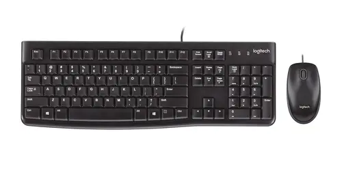 Teclado Y Mouse Logitech Mk120 Con Cable Usb - P/N:920-002550