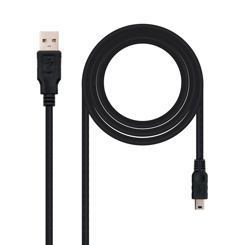 Nanocable Cable Usb 2.0, A/M-Mini B/M, Negro, 0.5M