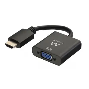 Ewent EW9864 Convertidor HDMI a VGA con Audio, Resolución 1920 x 1200, Negro