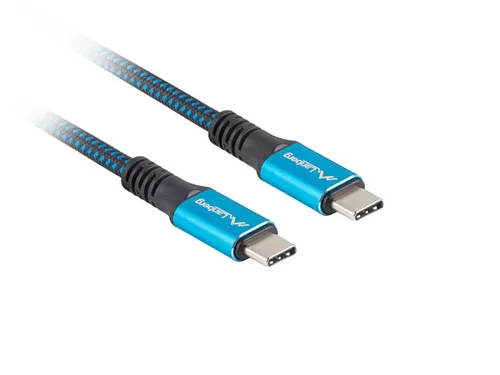Lanberg Ca-Cmcm-45Cu-0012-Bk Cable Usb Usb4 Gen 2X2 0,12 M Usb C Negro, Azul