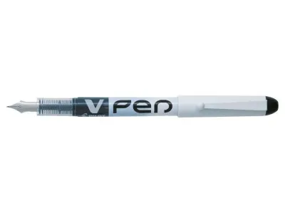 Pilot Pluma Estilográfica V-Pen Desechable Tinta Líquida Punta Acero 0.5mm Negro