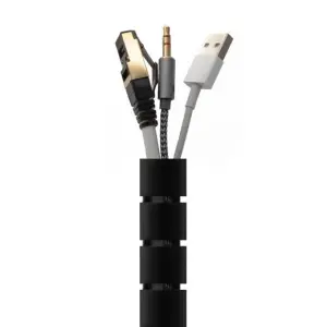 Aisens Organizador De Cable En Espiral 25mm Negro 3.0m