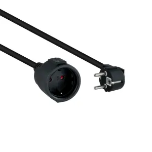 Nanocable Cable de Alimentación Acodado CEE7 Macho a CEE7 Hembra 3m