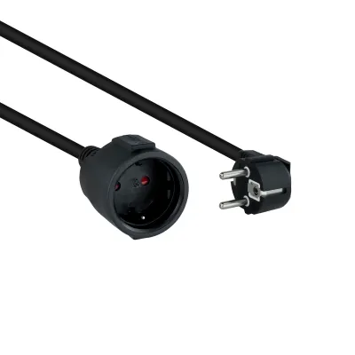 Nanocable Cable de Alimentación Acodado CEE7 Macho a CEE7 Hembra 3m