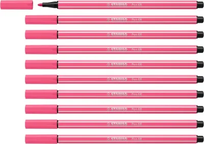 Stabilo Pen 68 Rotulador Punta de Fibra 1mm Tinta Base Agua Color Rosa