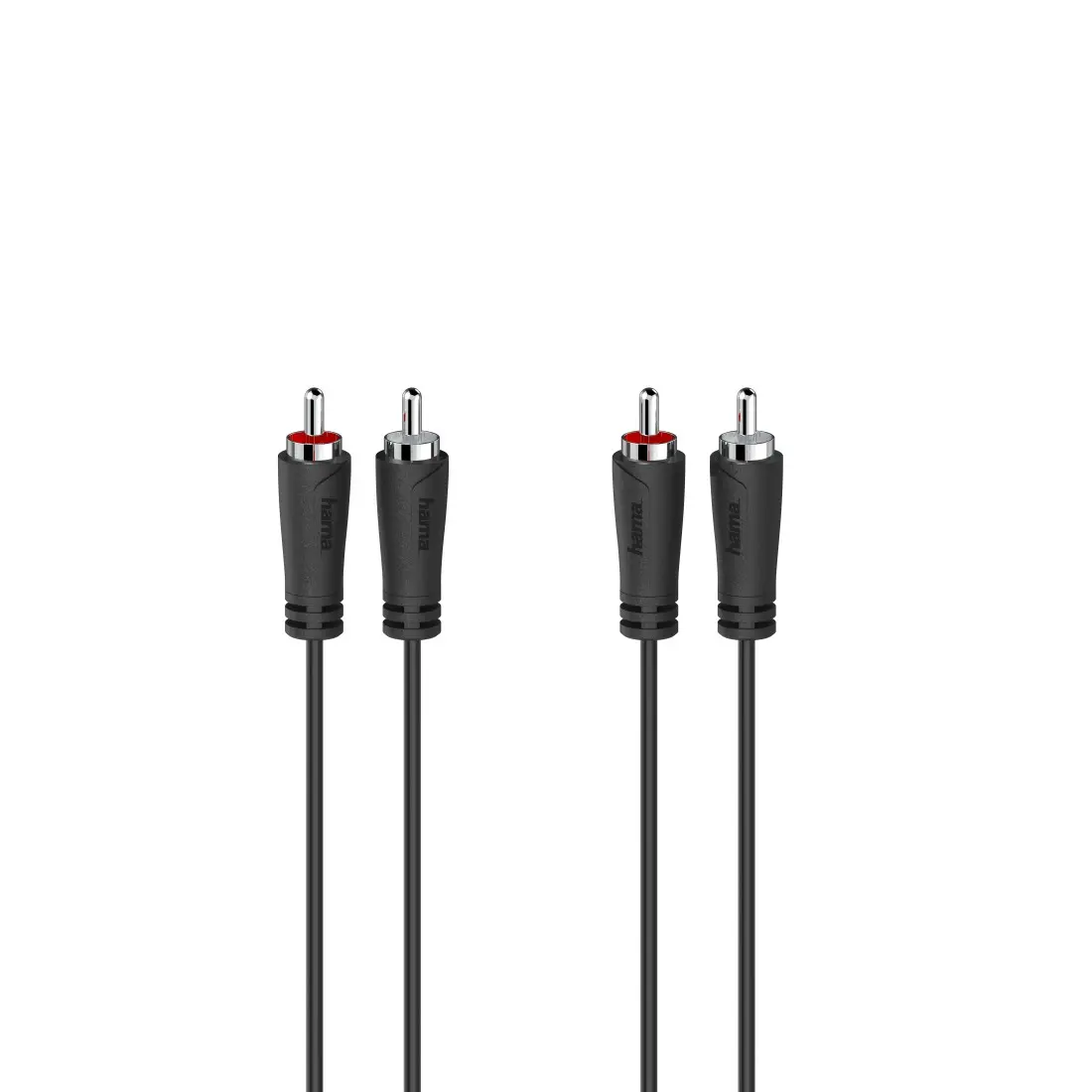 Hama Cable De Audio RCA Estéreo 3m Doble Conector Macho Negro