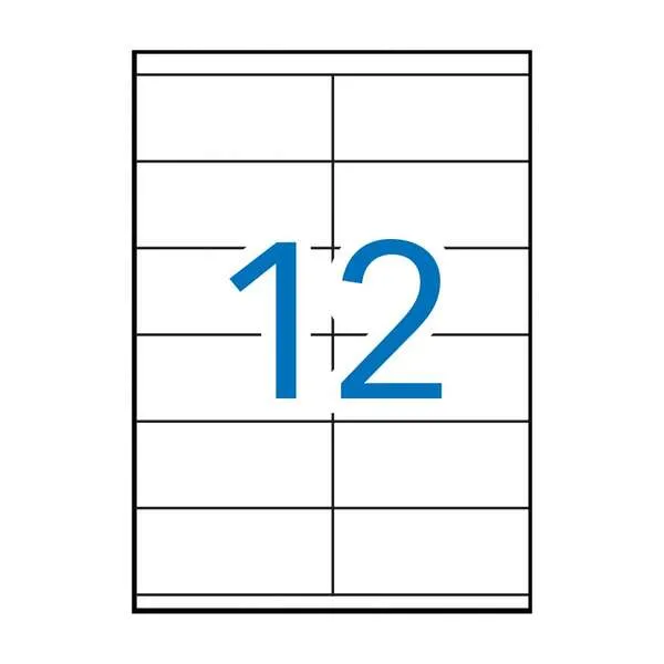 Apli Etiquetas Adhesivas 105X48mm Inkjet/Láser 12 X 100H Blancas