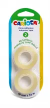 Carioca Pack de 2 Cintas Adhesivas Transparentes - No Amarillea - Ideal para Papel y Cartón