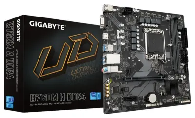 Gigabyte B760M H DDR4 Placa Base Intel LGA 1700, 2x DDR4, M.2, HDMI, USB 3.2