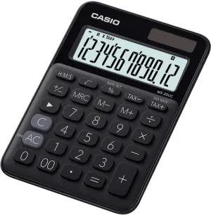 Casio Calculadora de Oficina Sobremesa Negra 12 Dígitos MS-20UC