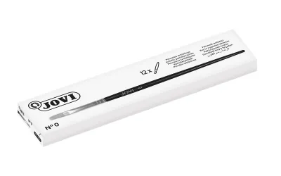 Jovi Pincel Artístico Plano Nº 0 Pelo Natural Mango de Madera Punta Plana