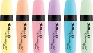 Pelikan Textmarker 490 Pack de 6 Marcadores Fluorescentes Pastel Ergonomicos