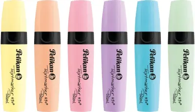 Pelikan Textmarker 490 Pack de 6 Marcadores Fluorescentes Pastel Ergonomicos