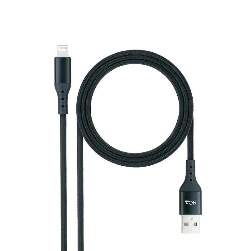 Nanocable Cable Lightining-Usb A/M, Negro, 1 M