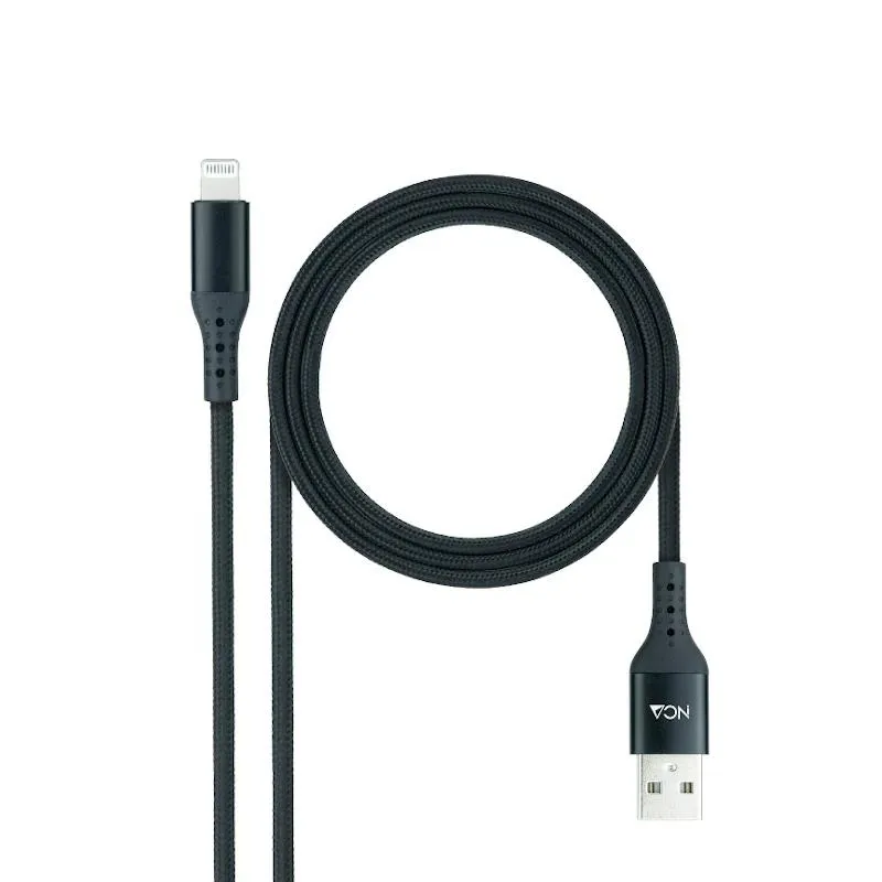 Nanocable Cable Lightining-Usb A/M, Negro, 1 M