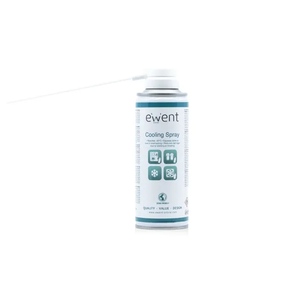 Ewent Spray Refrigerante Incoloro para Detección de Sobrecalentamientos y Limpieza Sin Residuos