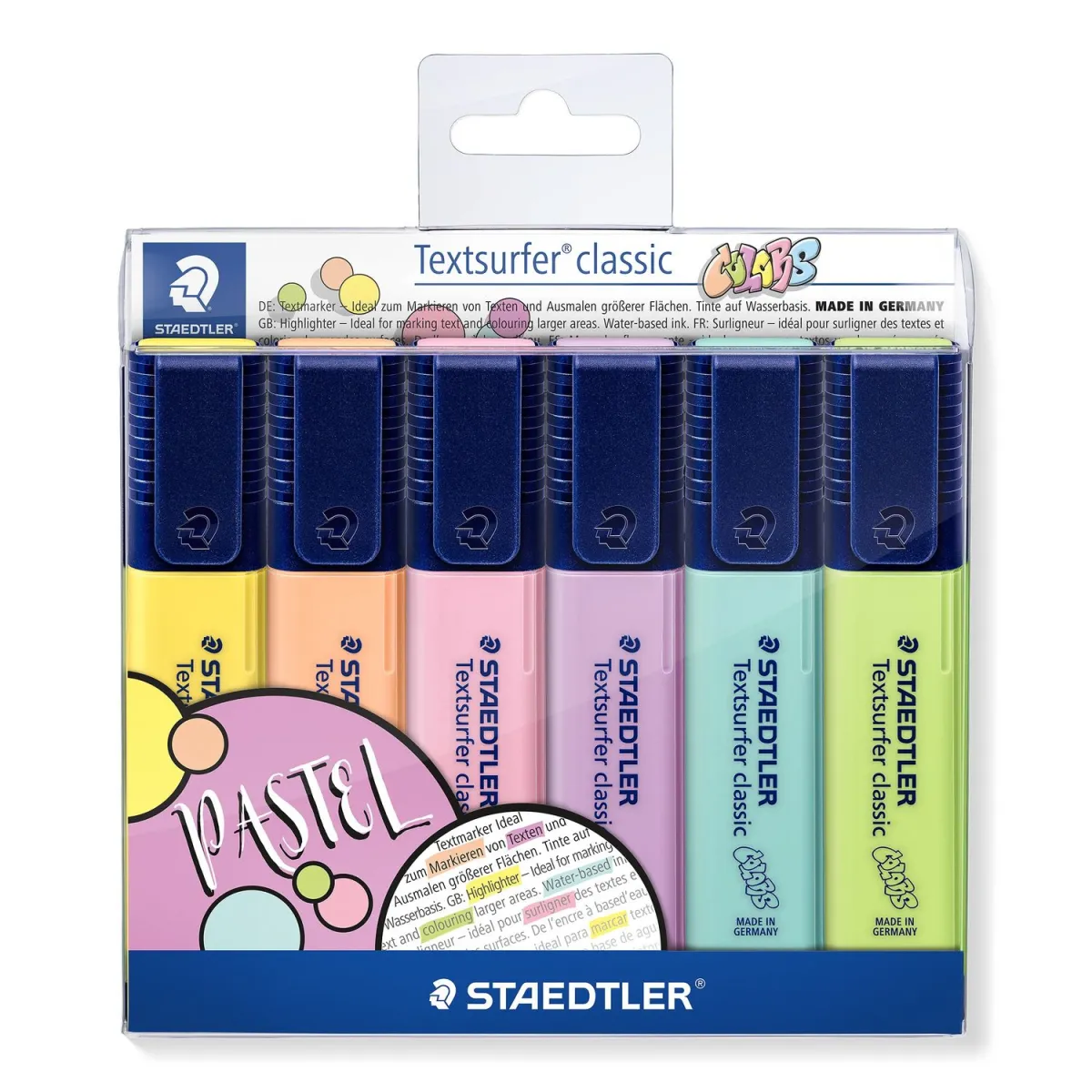 Staedtler Textsurfer Classic 364 Pack de 6 Marcadores Fluorescentes Pastel 1-5mm