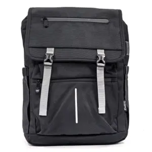 Ewent EW2537 Vintage Mochila para Portatil hasta 16,1" - Imprermeable - Correa para Trolley - Espalda y Hombros Transpirables - Color Negro