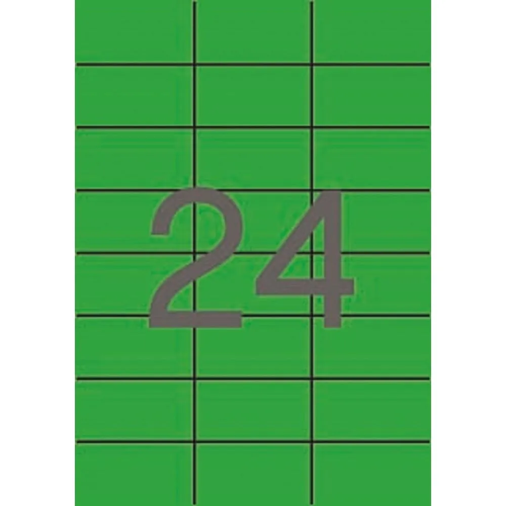 Apli Etiquetas Adhesivas 70X37Mm Inkjet/Láser C/Rectos 24 X 20H Verde
