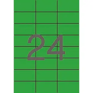 Apli Etiquetas Adhesivas 70X37mm Inkjet/Láser Rectas 24X20H Verde